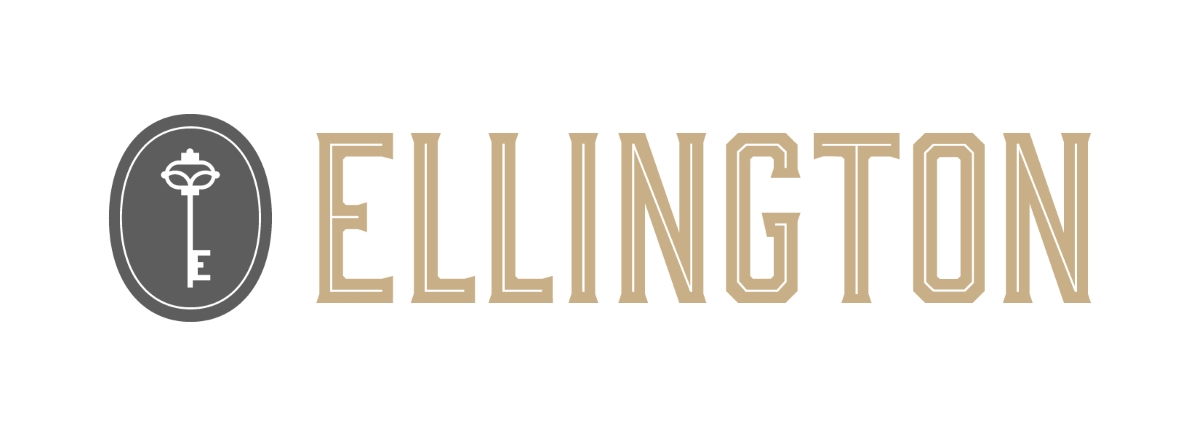 The image features the name "ELLINGTON" in gold letters with a key graphic to the left of the text.